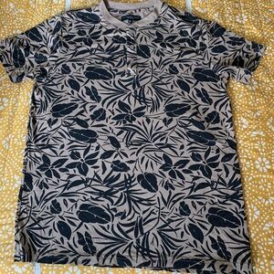 Truth Substance Men's Black and Tan Patterned Shirt